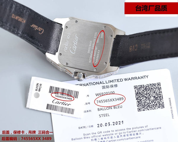 SANTOS 100XL 42MM DIAMOND ROSE GOLD BEZEL