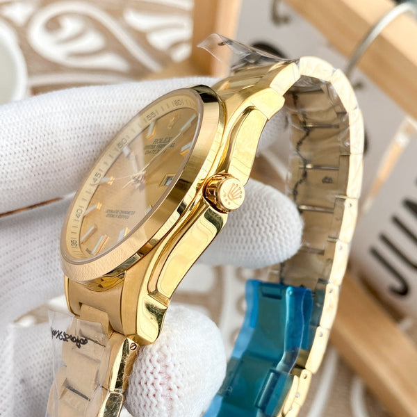 DATEJUST 40MM SMOOTH BEZEL GOLD STEEL