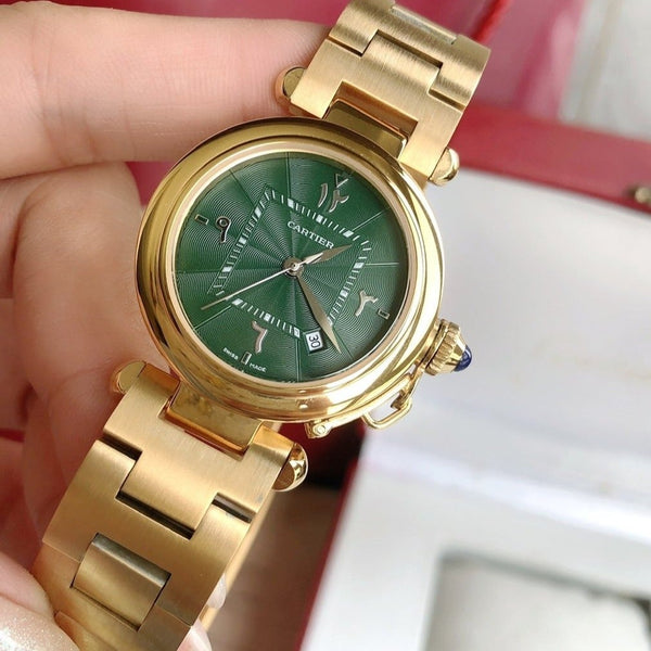 CARTIE PASHA 35MM QUARZO CASSA ORO QUADRANTE BLU 