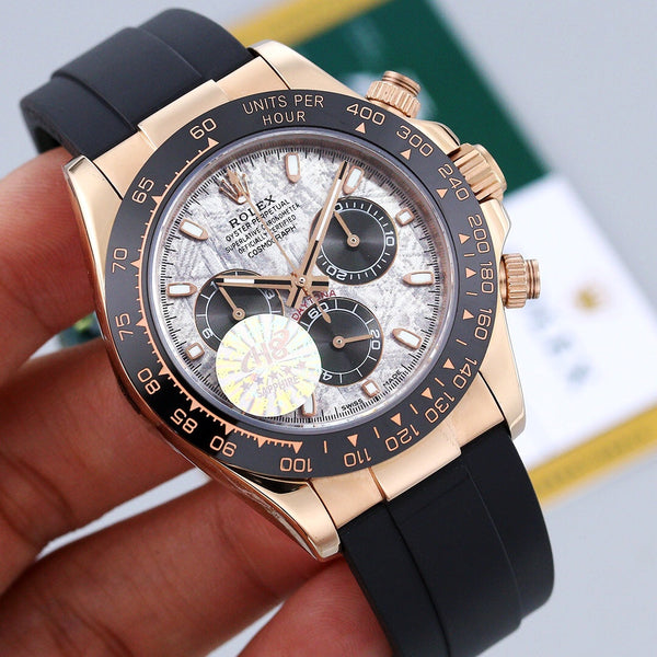 DAYTONA 40 CERAMIC ROSE GOLD METEORITE DIAL