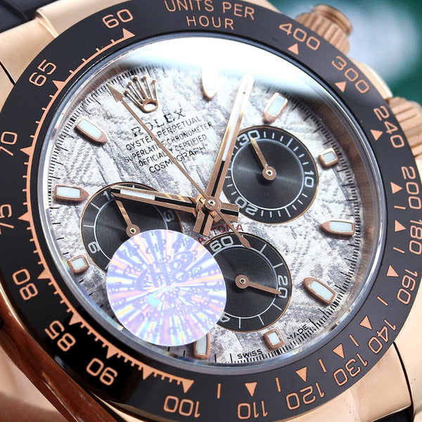 DAYTONA 40 CERAMIC ROSE GOLD METEORITE DIAL