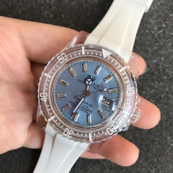 SUBMARINER DATE 40 CUSTOM SAPPHIRE CLOUD BLUE DIAL