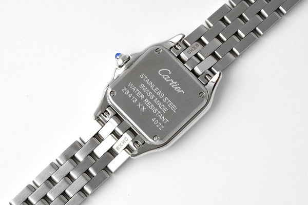 PANTHERE DE CARTIE 22MM QUARTZ STEEL WHITE DIAL