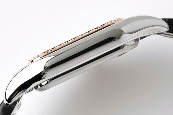 PANTHERE DE CARTIE 22MM QUARZO ROSA ORO ACCIAIO QUADRANTE BIANCO 