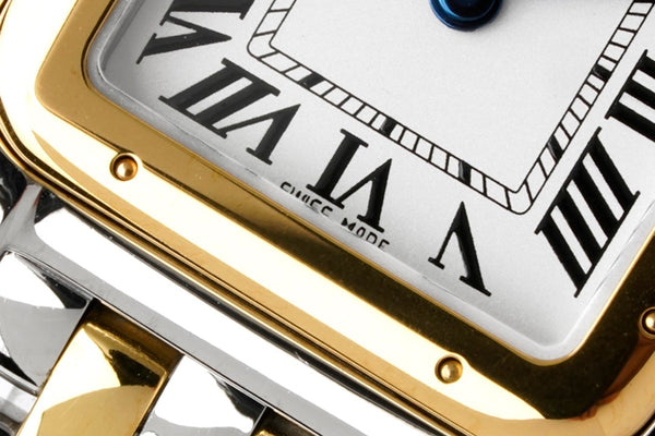 PANTHERE DE CARTIE 22MM QUARZO ORO ACCIAIO QUADRANTE BIANCO 