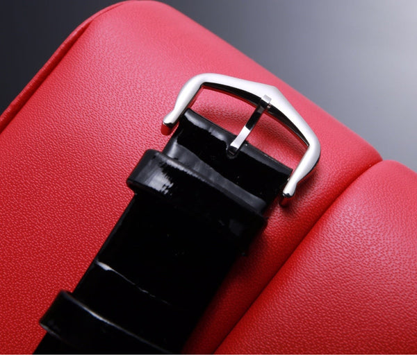 BALLON BLANC 33MM AUTOMATIC DIAMOND NUMERALS LEATHER