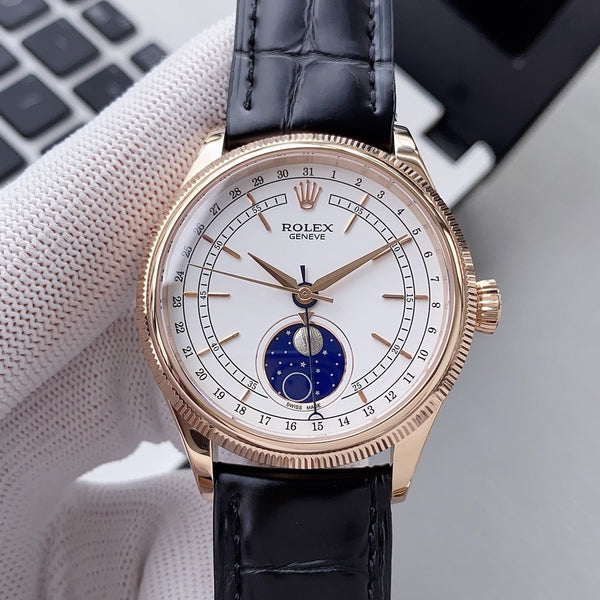 CELLINI MOONPHASE 39MM ROSE GOLD WHITE DIAL