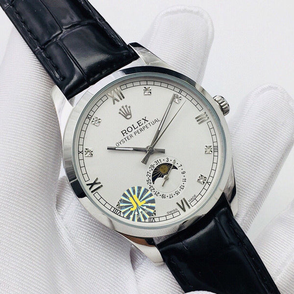 OYSTER PERPETUAL 41 MOONPHASE STEEL CASE WHITE DIAL