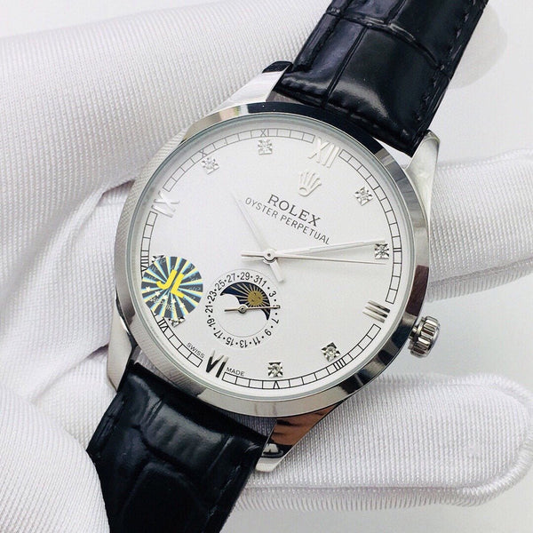 OYSTER PERPETUAL 41 MOONPHASE STEEL CASE WHITE DIAL