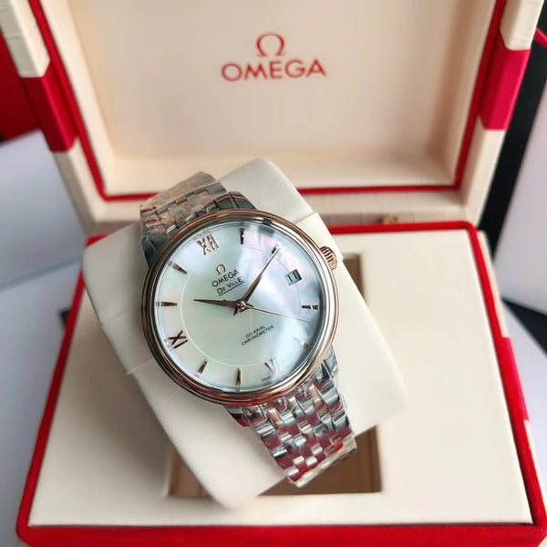 DE VILLE PRESTIGE 39.5 GOLD STEEL MOP DIAL