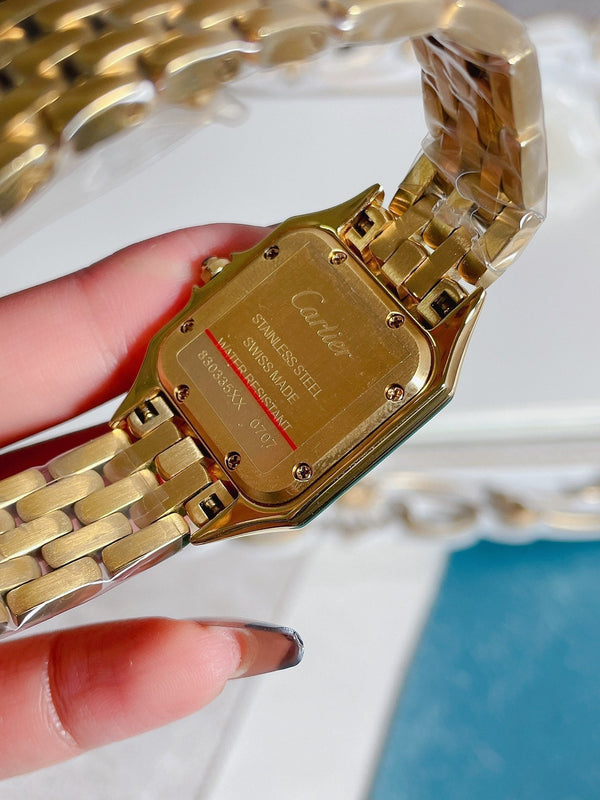 PANTHERE 27MM QUARTZ ROSE GOLD DIAMOND BEZEL