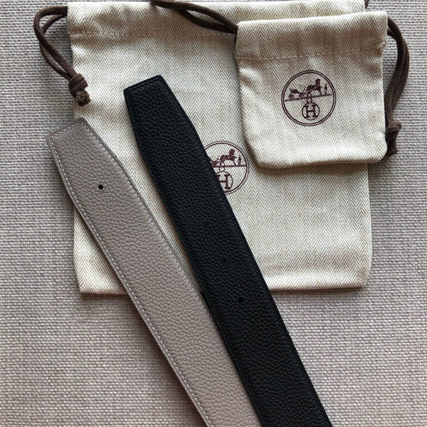 H CONTANCE BELT 38MM BLACK GREY LEATHER