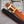 H CONTANCE BELT 38MM ORANGE BLACK LEATHER