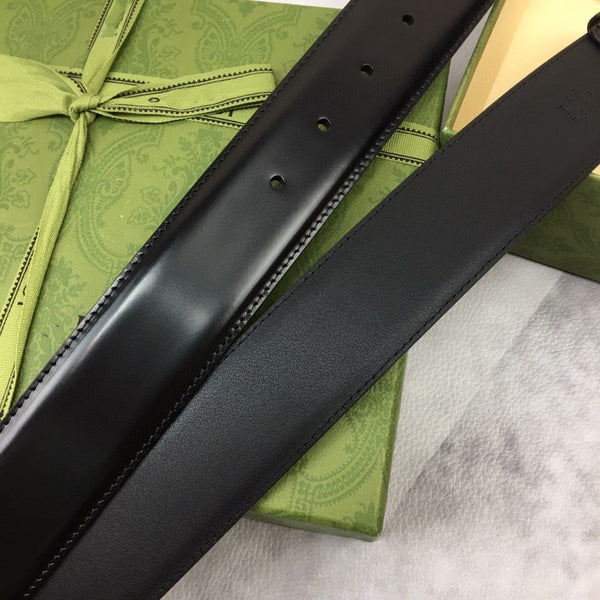 GC BELT GOLD BUCKLE BACK LEATHER 4.0CM