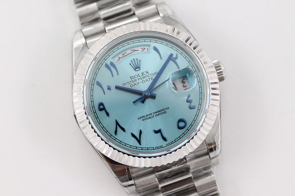 DAY-DATE 41MM STAINLESS STEEL TIFFANY DIAL ARABIC