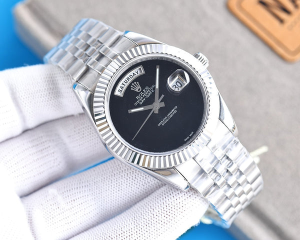 DAY-DATE 41 QUADRANTE NERO PERSONALIZZATO SENZA NUMERI 