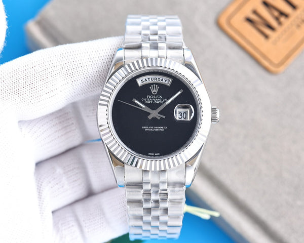 DAY-DATE 41 QUADRANTE NERO PERSONALIZZATO SENZA NUMERI 