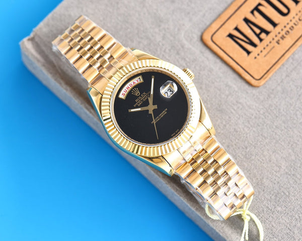 DAY-DATE 41 QUADRANTE NERO PERSONALIZZATO SENZA NUMERI 