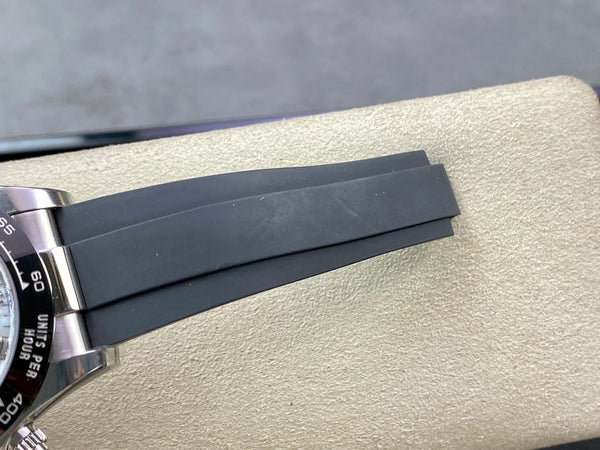 DAYTONA CASSA IN ACCIAIO CERAMICA BIANCO MOP NUMERI DIAMANTI 