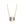 QUATRE 4 ROW PEDANT BLUE GOLD NECKLACE