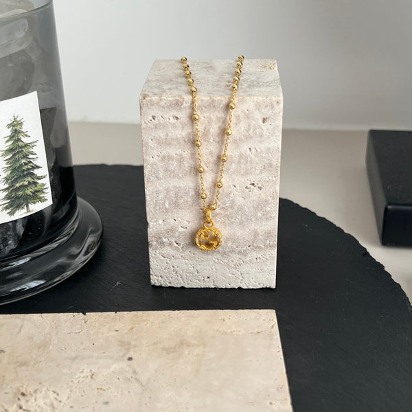 GG BALL CHAIN GOLD NECKLACE