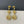 LUCKY STAR GOLD DIAMOND MOP 3 MOTIF DROP EARRINGS
