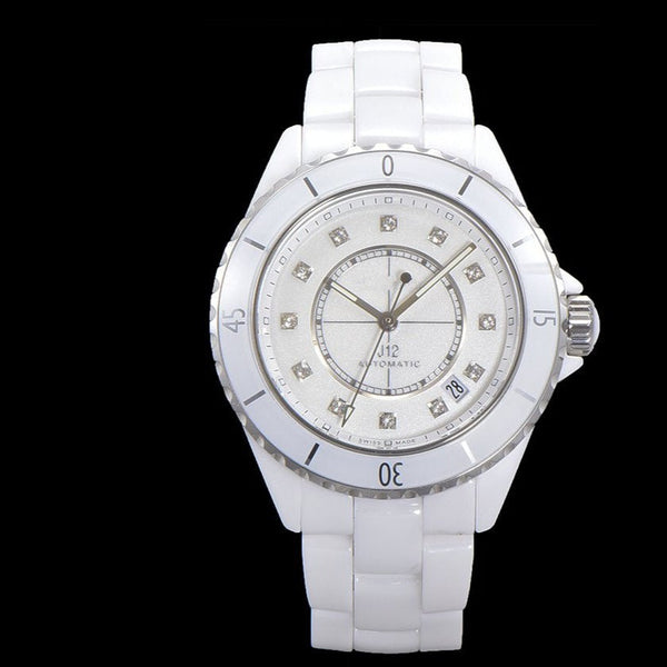 J12 38MM WHITE CERAMIC DIAMOND NUMERALS