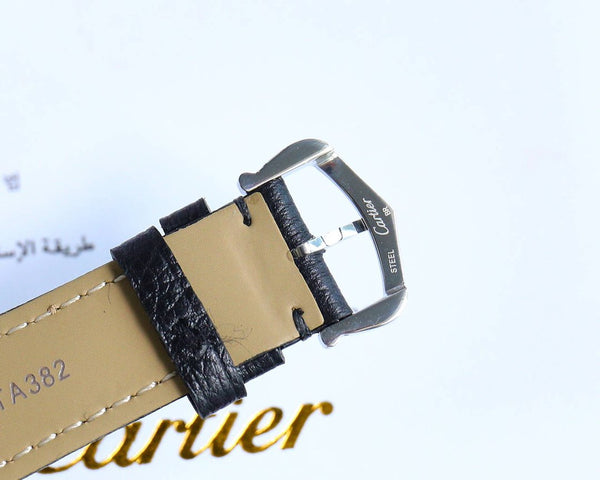 TANK MUST SMALL STEEL LEATHER STRAP WHITE DIAL