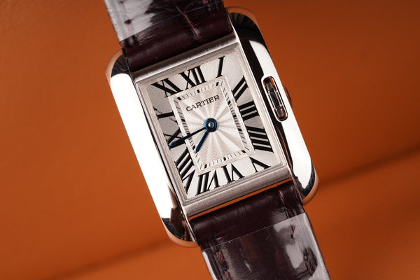 TANK ANGLAISE STEEL BURGUNDY LEATHER