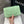 MINI RECTANGLE FLAP BAG 20CM LIME LAMBSKIN SILVER HARDWARE