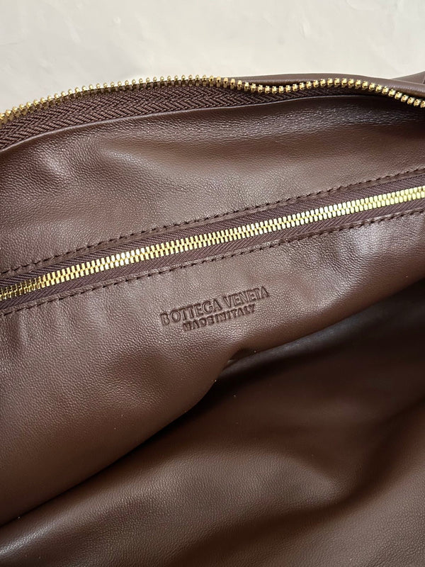 BV SMALL JODIE 48CM PELLE SCAMOSCIATA CIOCCOLATO