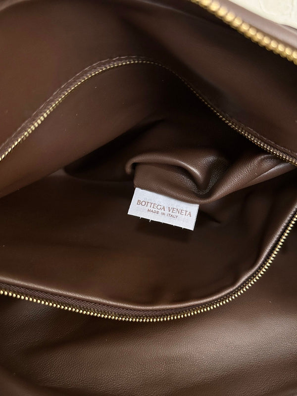 BV SMALL JODIE 48CM PELLE SCAMOSCIATA CIOCCOLATO