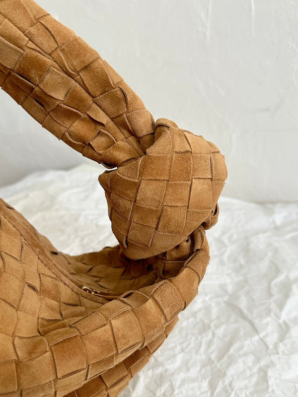 BV TEEN JODIE 36CM PELLE SCAMOSCIATA MARRONE 