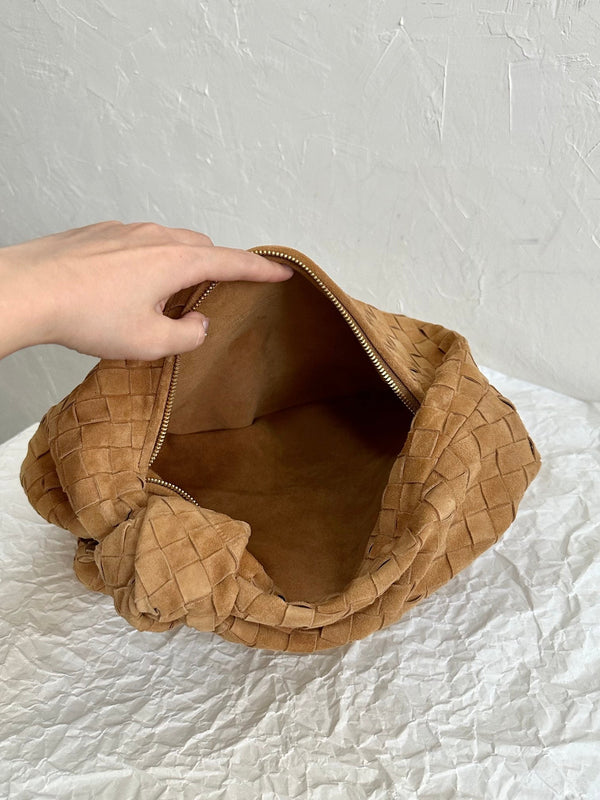 BV TEEN JODIE 36CM PELLE SCAMOSCIATA MARRONE 