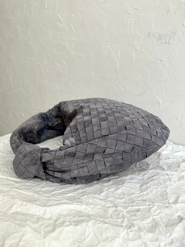 BV SMALL JODIE 48CM PELLE SCAMOSCIATA GRIGIA 