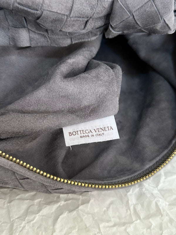 BV TEEN JODIE 36CM PELLE SCAMOSCIATA GRIGIA 