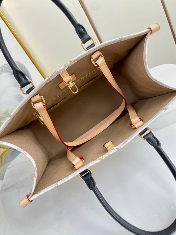 ONTHEGO 35 WHITE BROWN MONOGRAM CANVAS