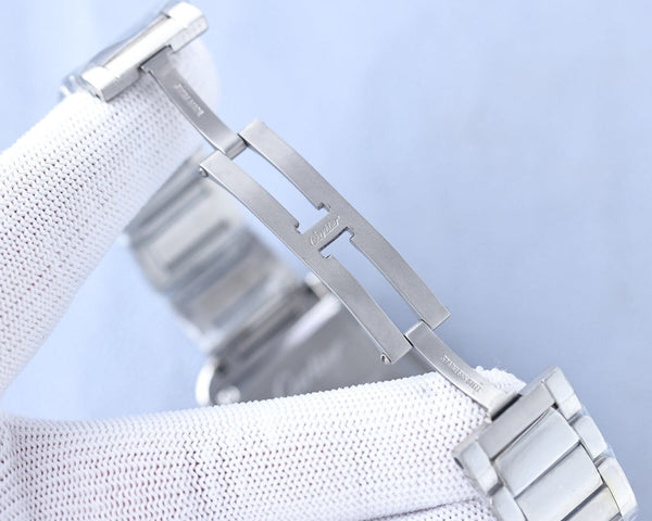 TANK ANGLAISE 30 SILVER DIAMOND BEZEL