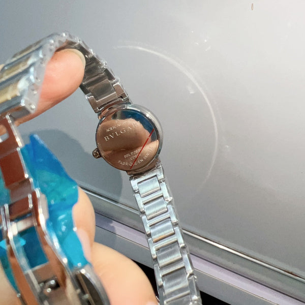 BVL QUARTZ 26MM PINK GOLD STEEL GREEN DIAL