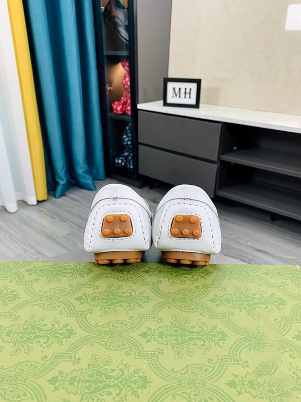 SCARPA DA DRIVER IN PELLE BIANCA GG