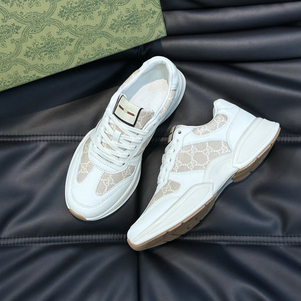 SCARPE DA SNEAKER GG RETRO RHYTON ROSA BIANCHE