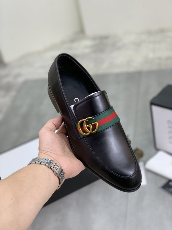 MOCASSINO IN PELLE NERA DA UOMO GG