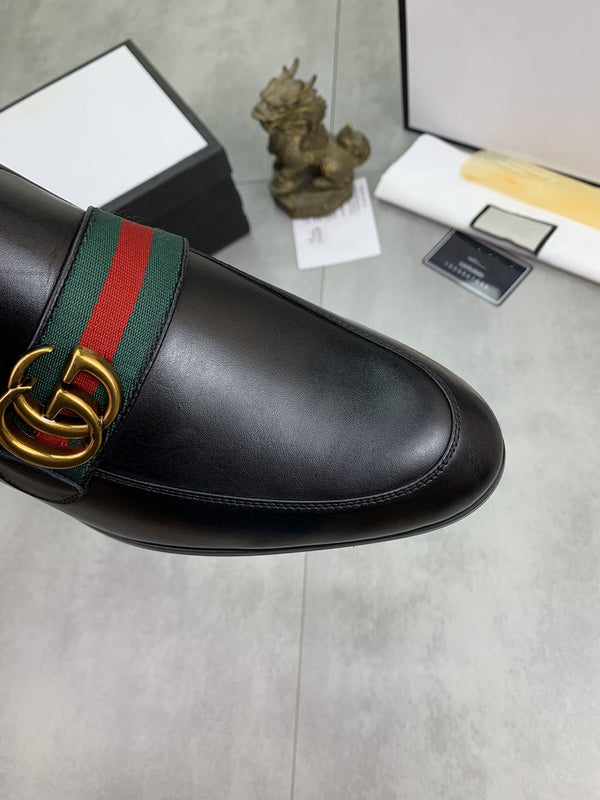 MOCASSINO IN PELLE NERA DA UOMO GG