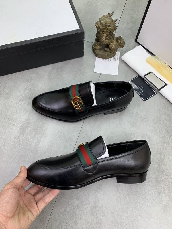 MOCASSINO IN PELLE NERA DA UOMO GG