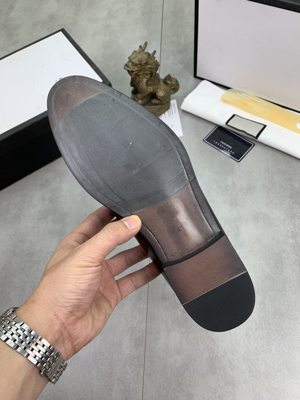 MOCASSINO IN PELLE NERA DA UOMO GG