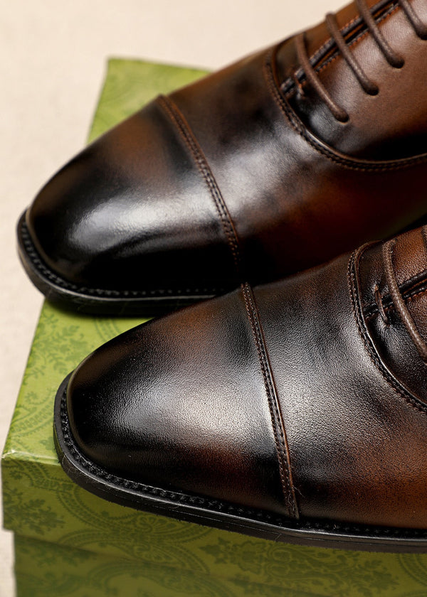 GG MONKSTRAP IN PELLE MARRONE