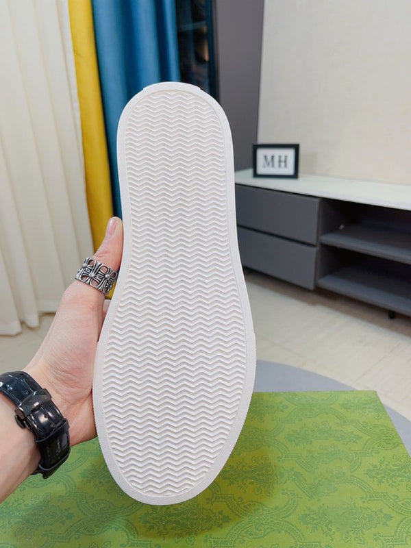 GG LOADS CON MOTIVO IN PELLE DI MANZO BIANCA