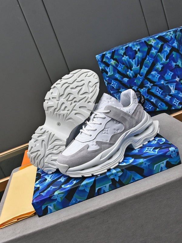 SNEAKER LV RUN BIANCO GRIGIO