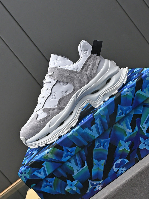 SNEAKER LV RUN BIANCO GRIGIO