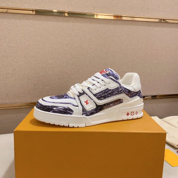 LV TRAINER SNEAKER BLU BIANCO